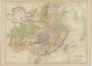 Antique Map of China by A & C, 1870