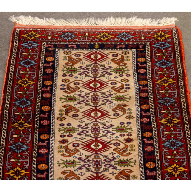 Persian Kazak Runner, 11' 6" X 2' 8" For Sale - Image 4 of 10