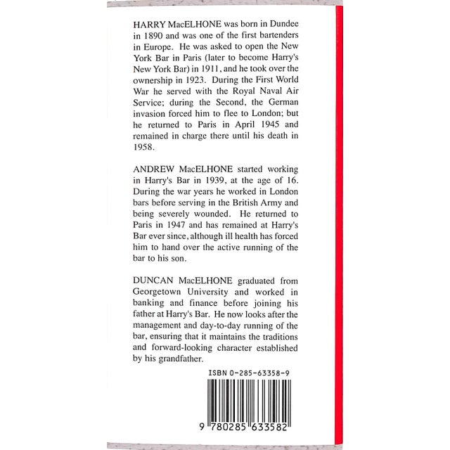 "Harry's Abc of Mixing Cocktails 369 Famous Cocktails" 2006 Macelhone, Harry For Sale - Image 9 of 9
