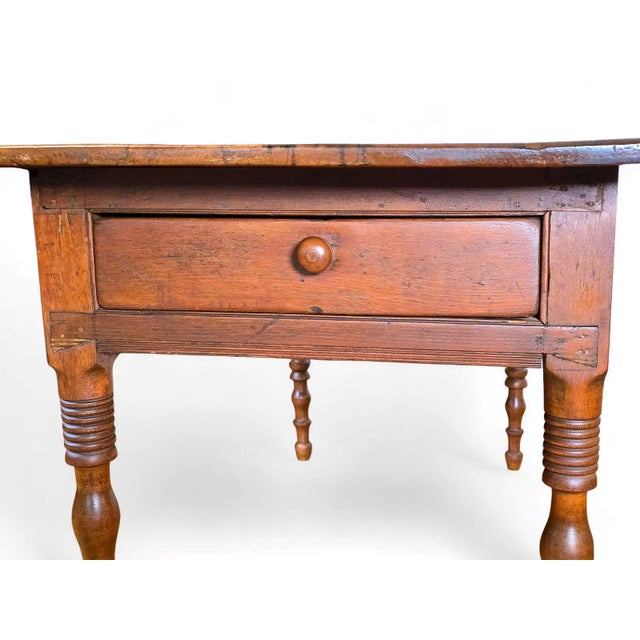 Wood Mid 20th Century French Provincial Louis Philippe Period Fruitwood Drop-Leaf Table For Sale - Image 7 of 16
