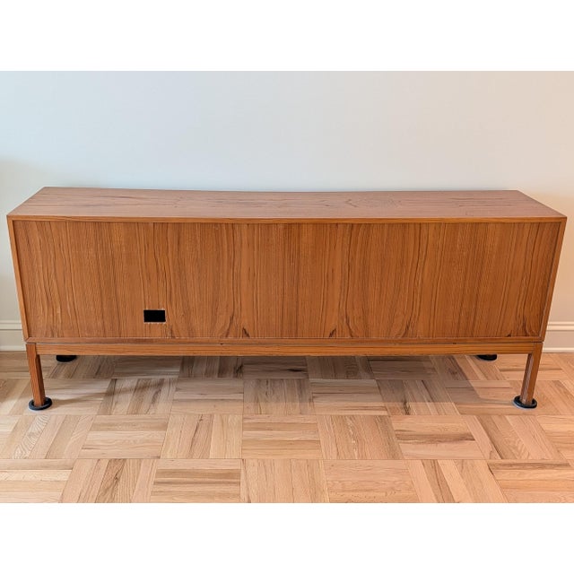 Wood Gorgeous Mid-Century Danish Teak Credenza Attributed to Aksel Kjersgaard For Sale - Image 7 of 18