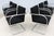Ludwig Mies Van Der Rohe Brno Tubular Chairs in Black Fabric by Gordon - Set of 6 For Sale - Image 15 of 18