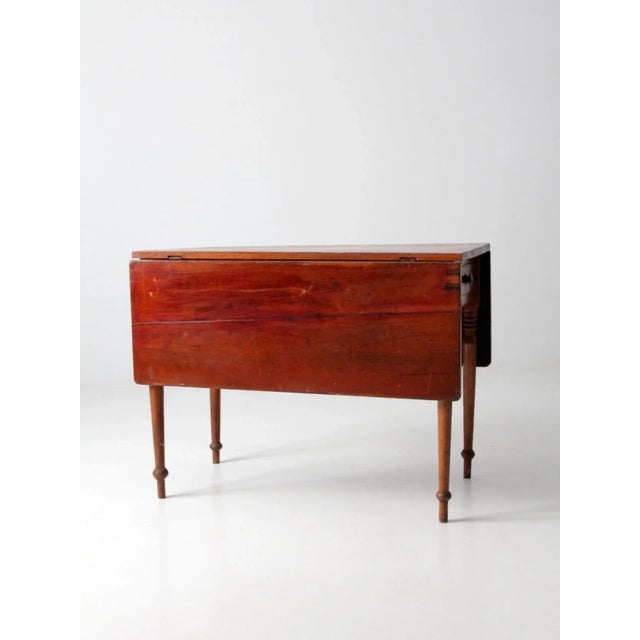 Antique Drop Leaf Console Table For Sale - Image 4 of 13
