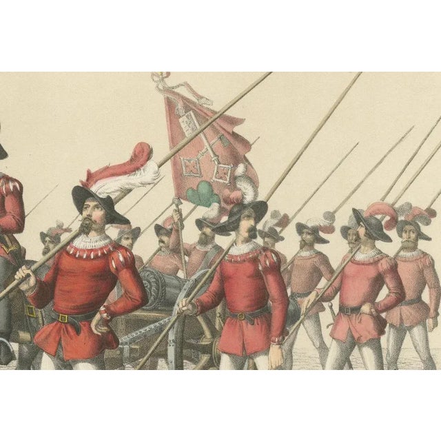 Heinrich Jenny, Swiss Victory Parade with Captured Burgundian Cannons Escorted by Bernese Troops, 1855, Print For Sale - Image 3 of 10