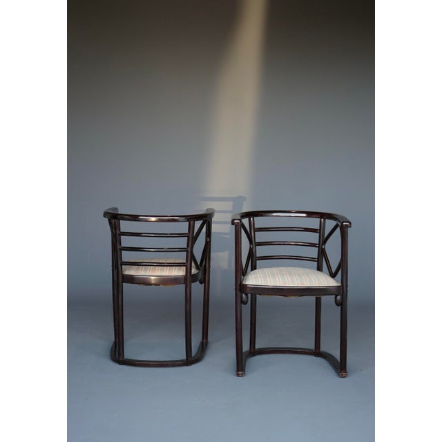 Model 728 Fledermaus Chairs attributed to Josef Hoffmann for J & J. Kohn, 1906, Set of 2 For Sale - Image 5 of 18