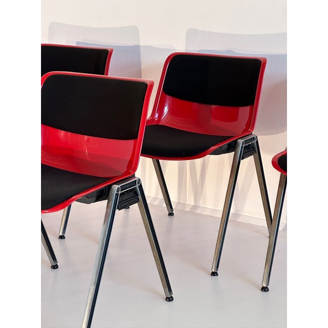 Metal Vintage Modus Chairs by Osvaldo Borsani for Tecno, 1970s, Set of 6 For Sale - Image 7 of 12