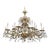 Antique Opulent Brass Cut Lead Crystal Chandeliers 30 Wide ~ Pair Available For Sale
