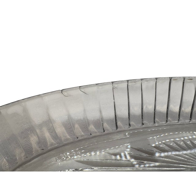 Transparent Mid 20th Century Heisey Glass Banded Flute Oval Dish For Sale - Image 8 of 15