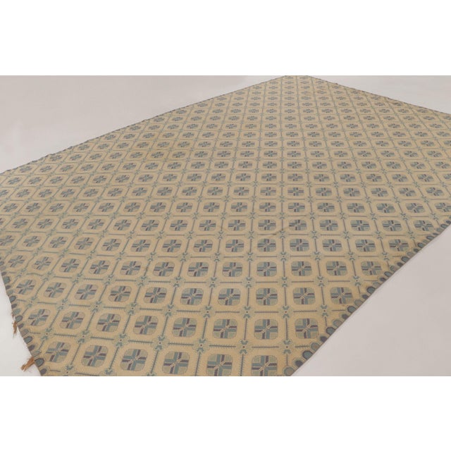 1950s Oversized Vintage Portuguese Needlepoint Rug With Floral Lattice - Rug & Kilim For Sale - Image 5 of 10
