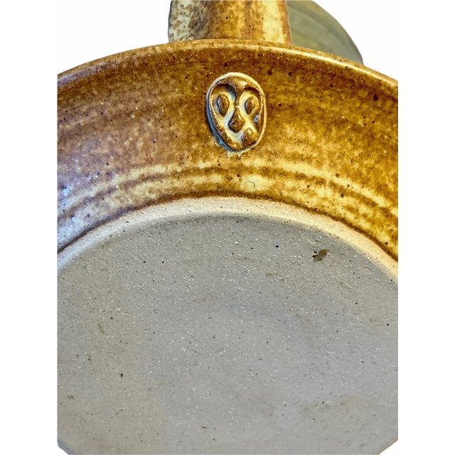 Vintage Mid-Century Ceramic Creamer Pottery Pitcher Signed For Sale - Image 4 of 13