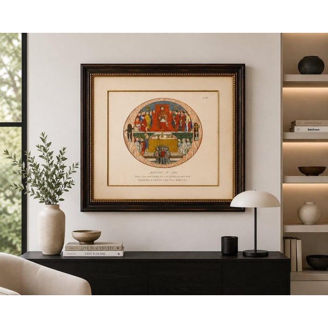 Mercuri, Medieval Royal Court and Altar Ceremony, Hand-Colored Print, 1845, Print For Sale - Image 10 of 11