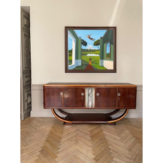 Wood Art Deco Italian Chest of Drawers, 1940s For Sale - Image 7 of 7