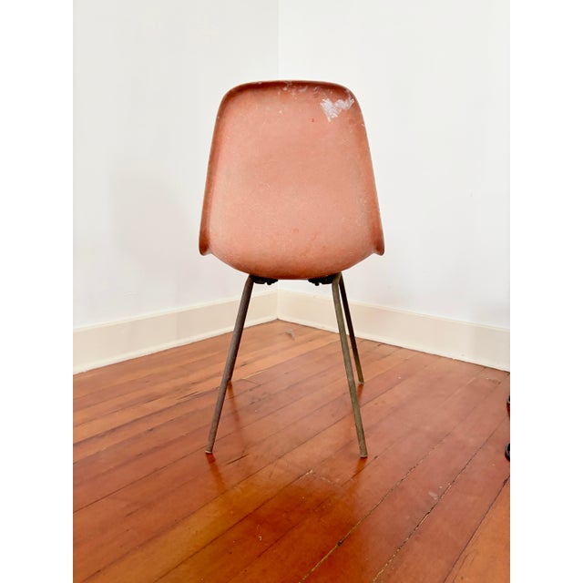 1950s Authentic Herman Miller Eames Fiberglass Side Chair – Original Finish W/ Metal Base For Sale In New York - Image 6 of 10