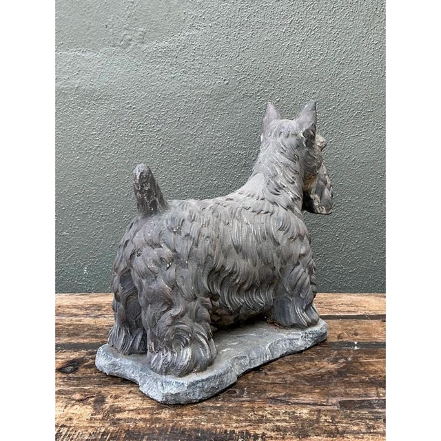 Vintage Cast Cement Scottish Terrier For Sale - Image 11 of 13
