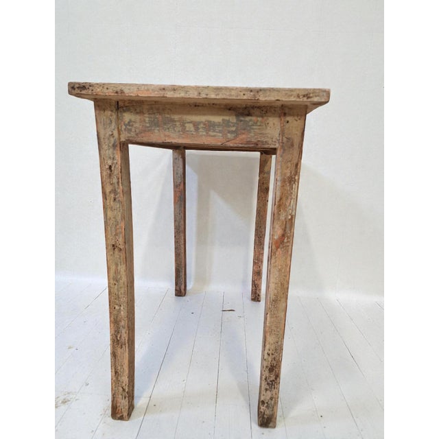Wood Small Patinated Console Table, 1940s For Sale - Image 7 of 9