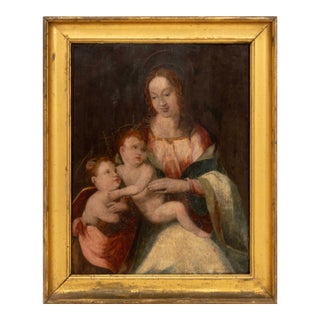 After Giovanni Del Brina Madonna and Child, 17th Century For Sale