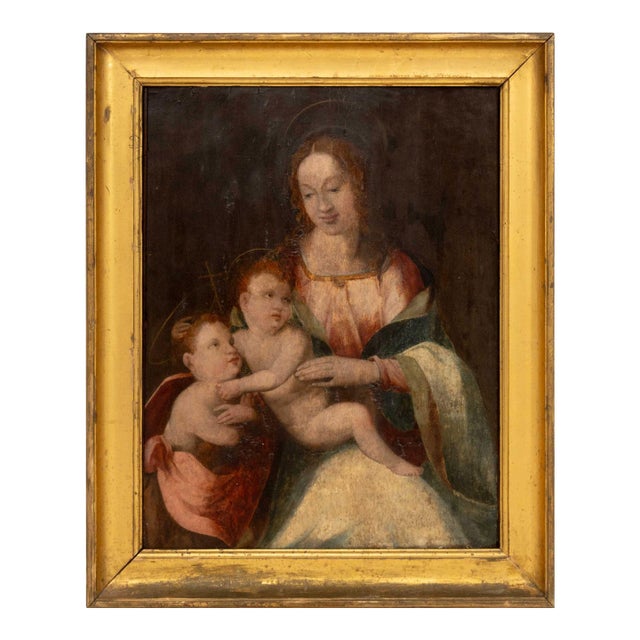 After Giovanni Del Brina Madonna and Child, 17th Century For Sale