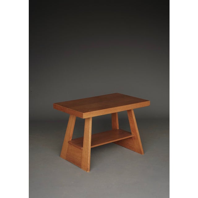 Brown Dutch Oak Side Table, 1950s For Sale - Image 8 of 18