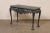 English Carved Wood Dark Gray Console For Sale - Image 4 of 11