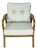 Modern Retro Armchair in Chestnut Wood For Sale