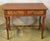 20th English Georgian Oak Two Drawers Lowboy or Desk With Lyre Legs For Sale - Image 4 of 10