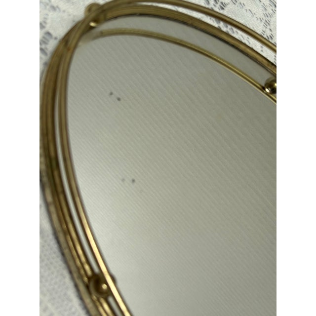 Vintage Gold Toned Mirror Tray, Midcentury 1970s For Sale In Sacramento - Image 6 of 6