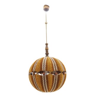 Mid-Century Czechoslovakian Fabric Pendant, 1960s For Sale