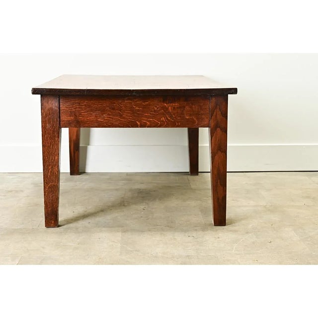 English 19th Century Solid Oak Low Table For Sale - Image 9 of 10