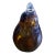 1980s Amber Blown Art Glass Pear Figurine For Sale