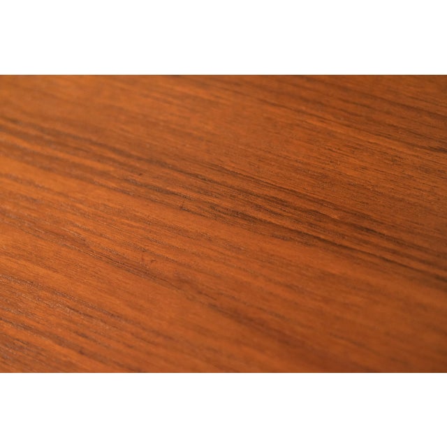 Danish Modern Teak Expandable Draw Leaf Dining Table For Sale - Image 11 of 16