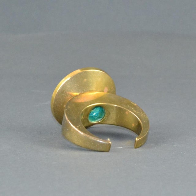 Mid-Century Modern Brass Candleholder by Arthur Pe for Kolback 1960s For Sale - Image 3 of 8