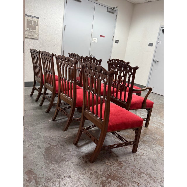 Early 21st Century Burton Ching Gothic Revival Dining Room Chairs, Set of Eight For Sale - Image 5 of 12