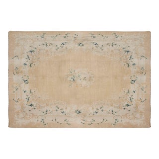 1920s Antique Turkish Angora Oushak Rug For Sale