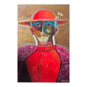 1970's Oil Painting by Mexican Artist Mario Perez Orona, Framed