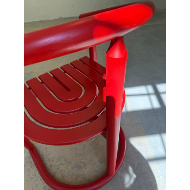 Red Armchair from Allmilmö, 1980s For Sale - Image 6 of 11