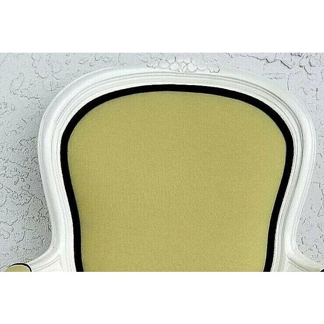 Wood Vintage French Provincial Louis XV White Armchairs - Set of 2 For Sale - Image 7 of 8