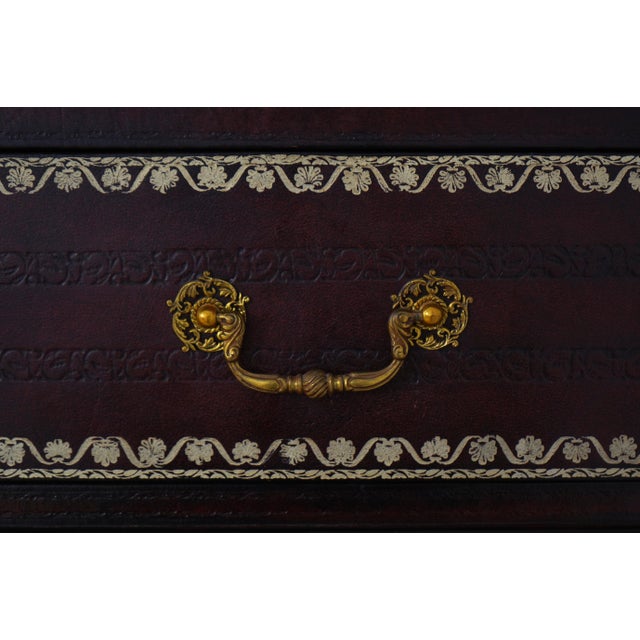 Maitland Smith Faux Book Leather Bar Unit For Sale - Image 11 of 18