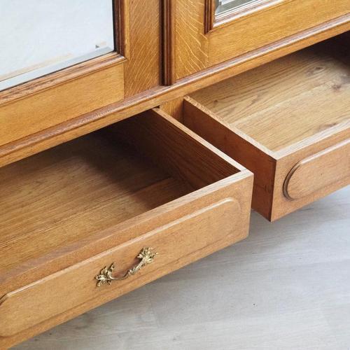 Antique Art Nouveau Mirrored Wardrobe with Drawers, France, 1900s For Sale - Image 16 of 18