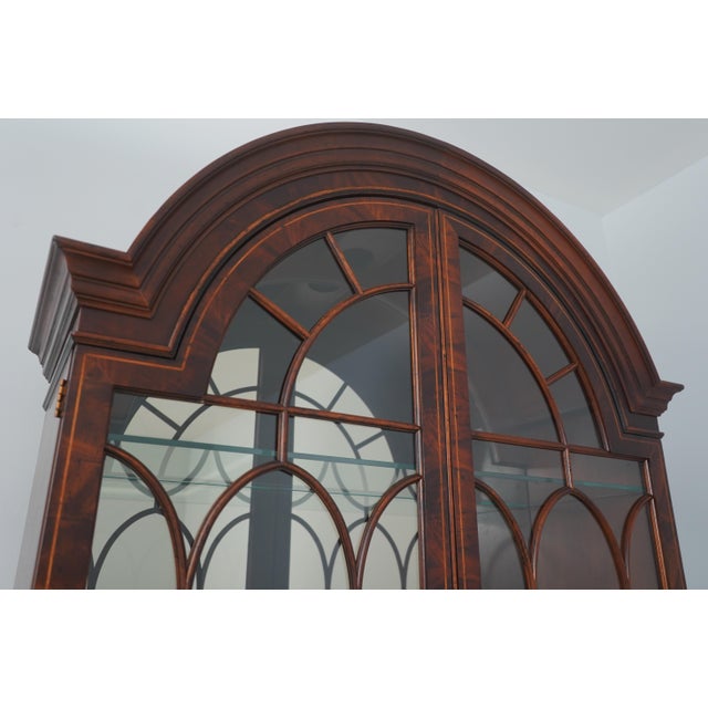 Henredon Dome Top Mahogany China Cabinet For Sale - Image 9 of 18