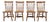 Late 20th Century Set of Four Vintage Bistro Style Solid Maple Spindle Back Dining Chairs For Sale