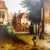 Realism Large Scale Mid-Century Dutch Street Scene Oil on Canvas Painting After Willem Koekkoek For Sale - Image 3 of 11