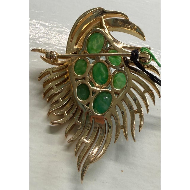 Trifari Crown Trifari Original Hangtags Jewels of India Alfred Philippe Brooch Printemps For Sale - Image 4 of 8