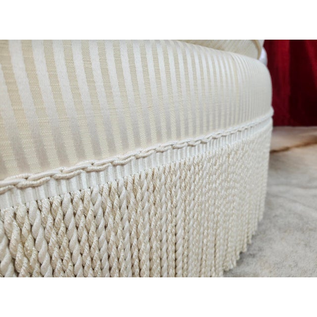 Off-white Councill Bespoke Luxury Custom Semicircle Sofa 2020 Nc, Usa - Rare Item Like New For Sale - Image 8 of 18