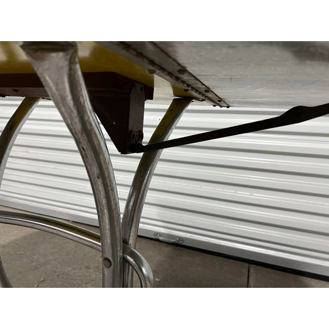 Silver 1950s Gray Formica Drop-Leaf Dining Table - Daystrom Collection, Virtue Bros. For Sale - Image 8 of 9