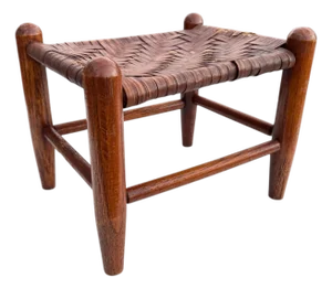 Primitive Shaker Splint Cane Footstool