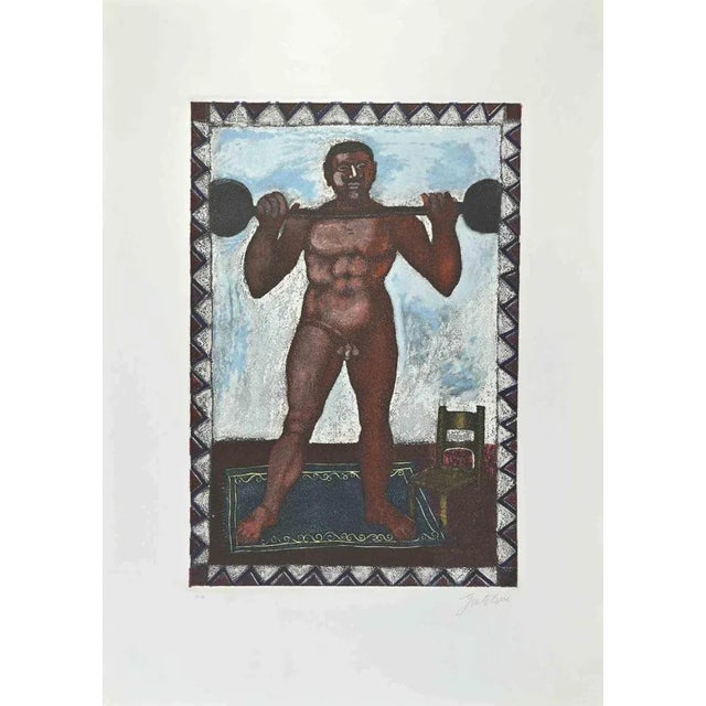 Modern Franco Gentilini, The Force, Etching and Aquatint, 1970s For Sale - Image 3 of 3
