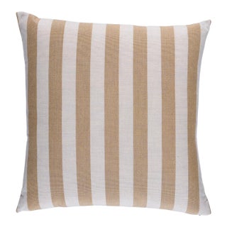 Schumacher Hanson I/O Stripe 18" Pillow In Sand For Sale