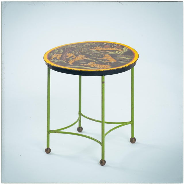 Hand-Painted Children's Garden Seating Set, India, 1980s, Set of 5 For Sale - Image 4 of 18