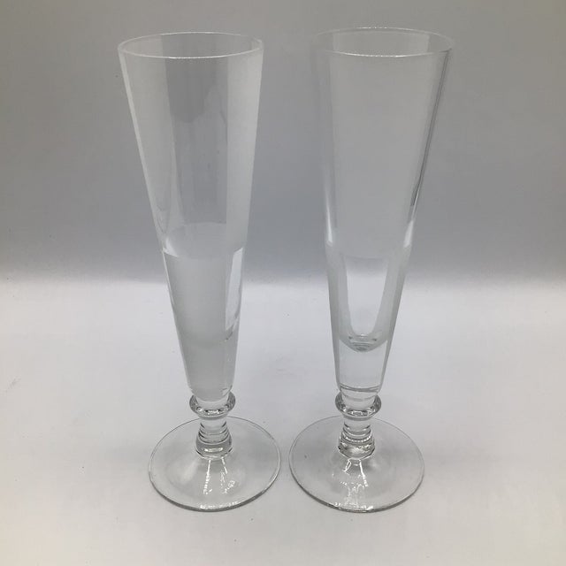 Vintage Nautica Frost Block Champagne Flutes-Set of 2 For Sale In Sacramento - Image 6 of 12