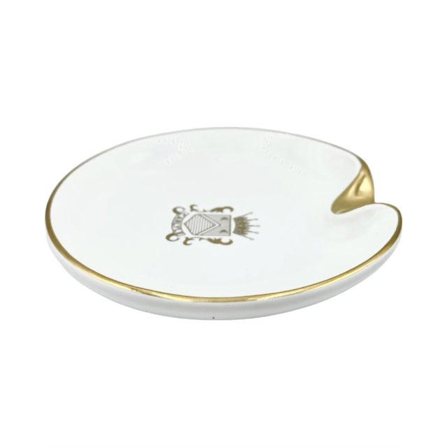 Mid-Century Modern Vintage the Carlyle Hotel Nyc Porcelain Ashtray Dish For Sale - Image 3 of 10